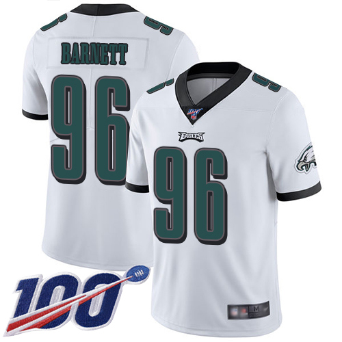 Men Philadelphia Eagles #96 Derek Barnett White Vapor Untouchable NFL Jersey Limited Player Season->nfl t-shirts->Sports Accessory